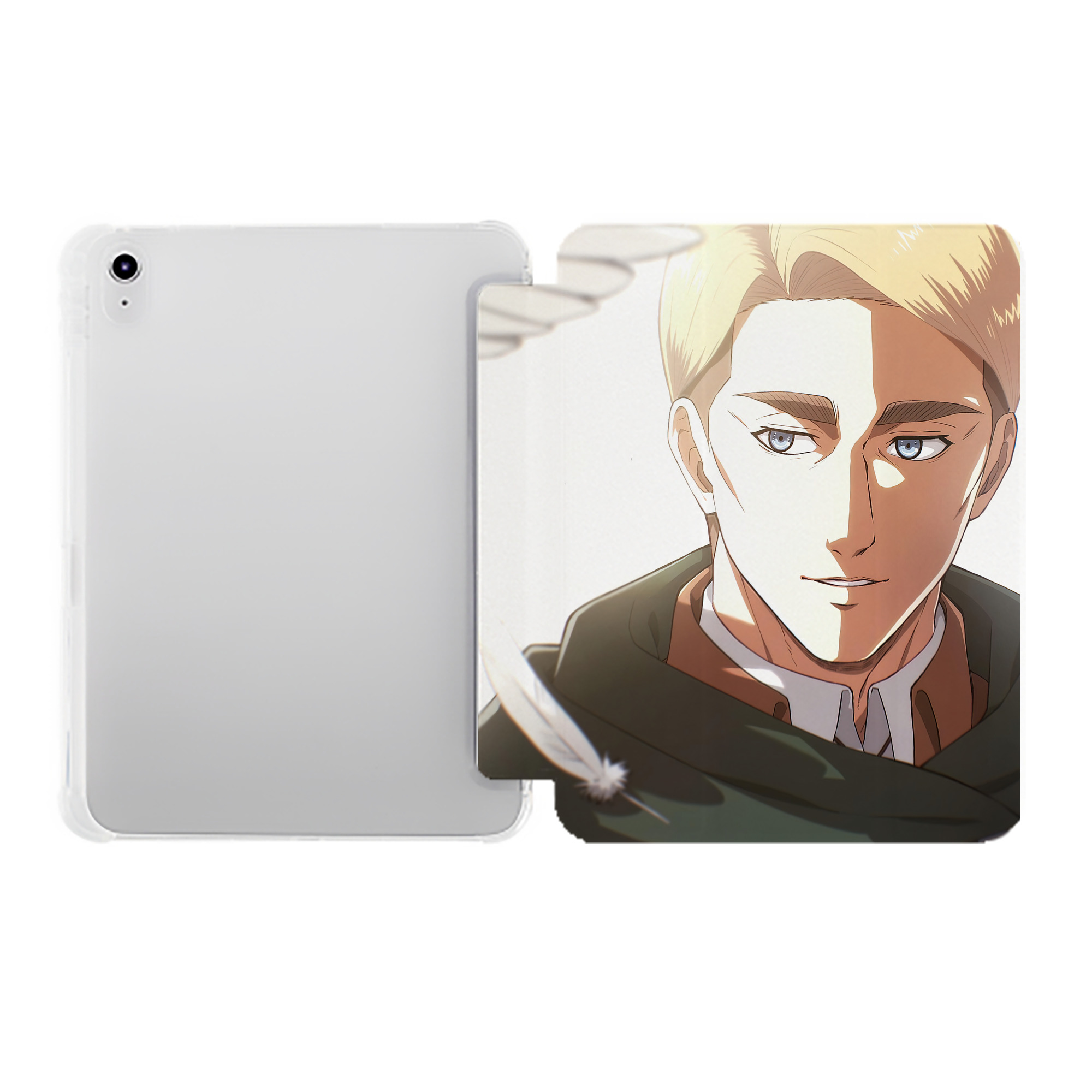 （画像用） 進撃の巨人 Attack on Titan IPad ケース ペン収納付き 三つ折りスタンド PUレザー×シリコン 対応機種9.5/10.5/10.9インチ